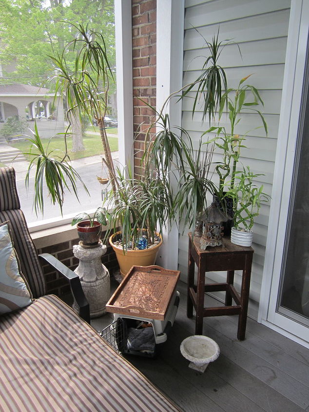 back porch to outdoor room, decks, doors, garages, outdoor living, patio, porches, House plants are thriving