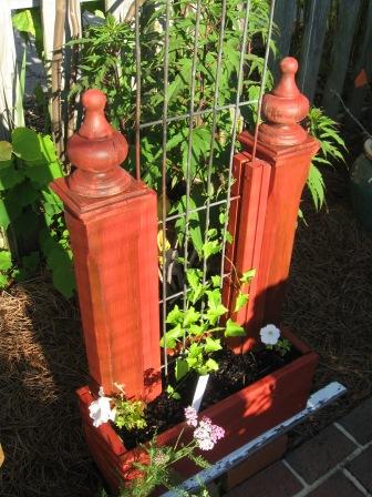 bedpost planter, gardening, at my shop Cornerstone Garden in Greensboro