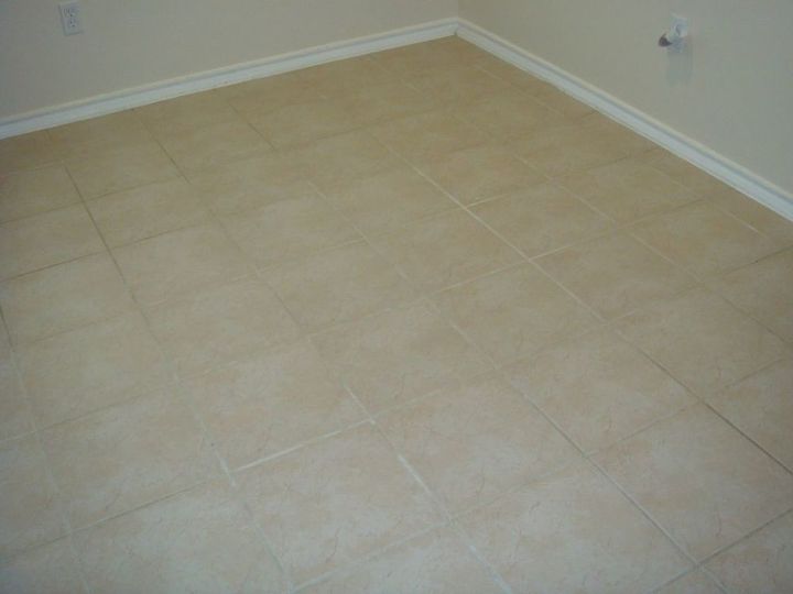 sealer to get tile floor and wall grout clean, bathroom ideas, home maintenance repairs, tile flooring, tiling, Kitchen before Grout Shield