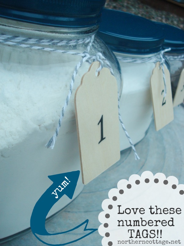pertty diy custom canisters, cleaning tips, crafts, bling up some wooden tags with numbers secured with baker s twine