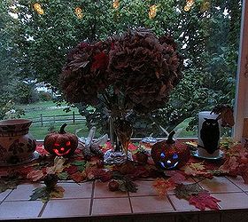meet my harvest moon pumpkin people, curb appeal, gardening, halloween decorations, outdoor living, seasonal holiday decor, My kitchen window
