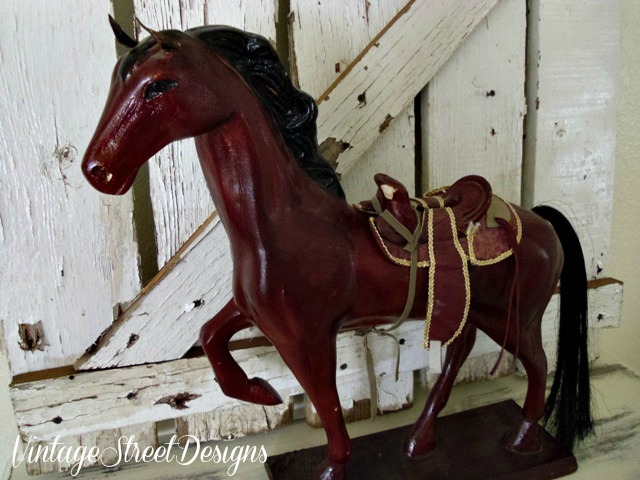 painted horse using cece caldwell s chalk clay paints, painting, repurposing upcycling, This is what the horse looked like before the makeover