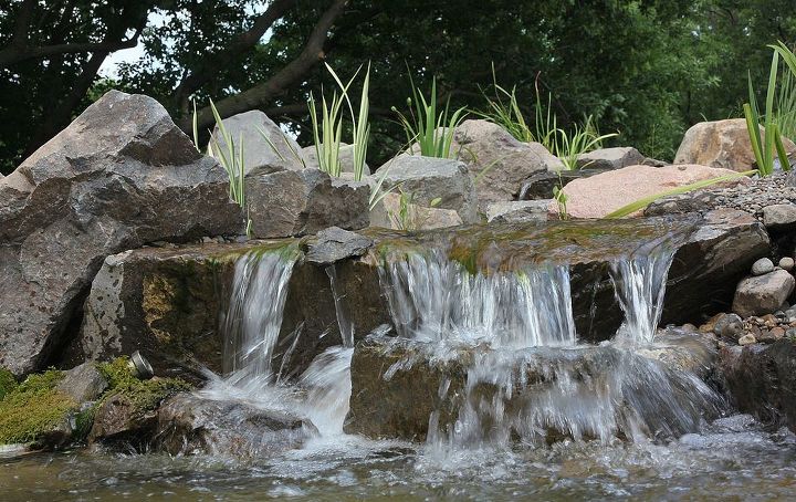 enjoy the sight and sound of water add a pond to your landscape, landscape, outdoor living, ponds water features