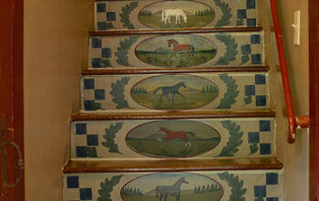 Painted Canvas Stair Risers