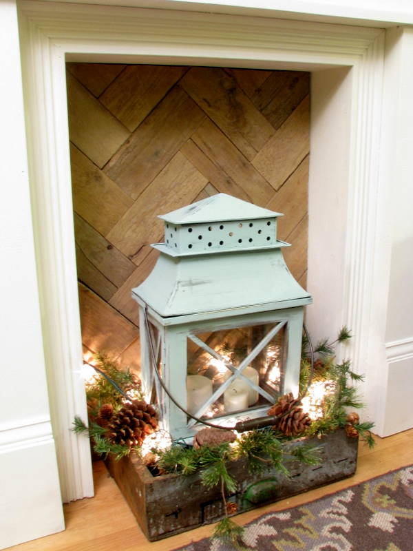 faux fireplace pallet wood fire box, fireplaces mantels, home decor, pallet wood firebox insert for a faux fireplace