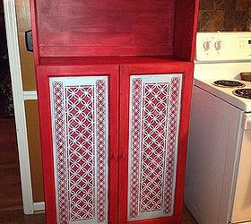 ikea cabinet makeover before and after, chalk paint, kitchen cabinets, painted furniture, I used Webster s Chalk Paint powder mixed with red paint I already had