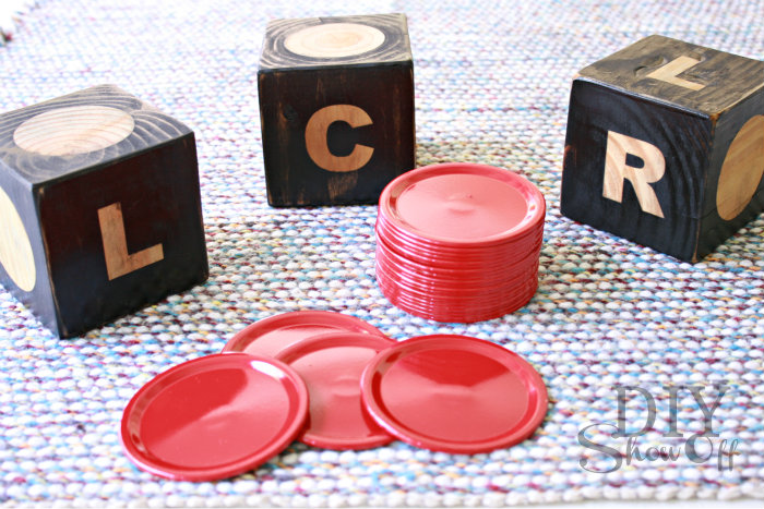 diy lcr fun party game great hostess gift, crafts, giant DIY dice game