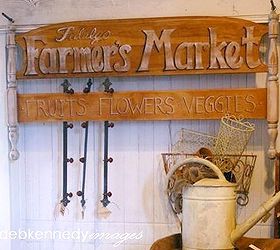 looking for a sign, repurposing upcycling, wall decor, a twin size headboard is re purposed into a vintage look sign