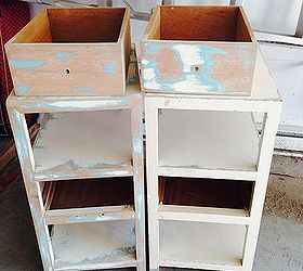 the two little bedside tables that could, painted furniture, The drawers were easier to sand than the actual tables