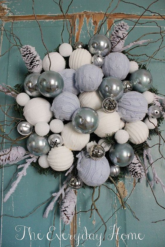 what happens when life throws your sweater balls, crafts, repurposing upcycling, wreaths
