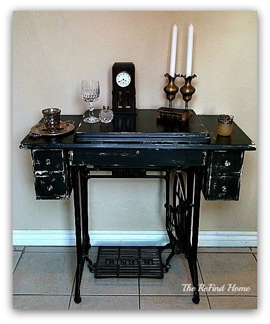 vintage singer sewing machine redo, painted furniture, repurposing upcycling, Vintage Singer Sewing Machine