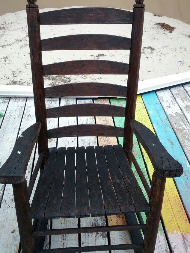 q vintage rocker, painted furniture