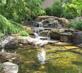 water features waterfalls, outdoor living, ponds water features, Big Boulders are the key to help naturalize man made waterfalls this is one of my favorites Learn more about our waterfall construction click on this link