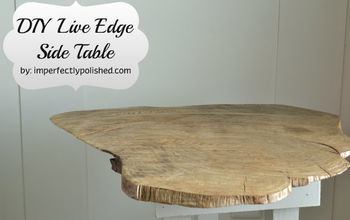 DIY Live Edge Wood Side Table