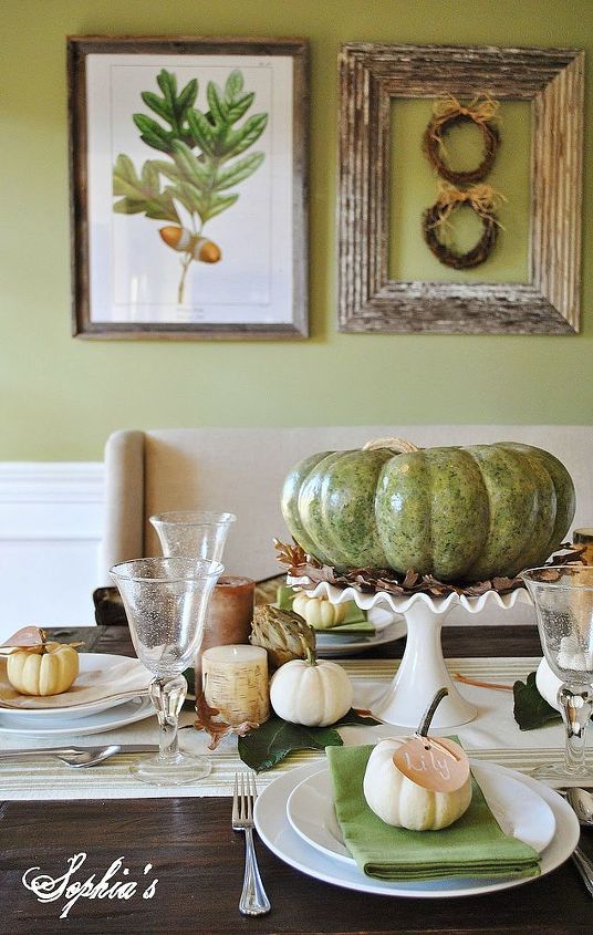 green and natural thanksgiving tablescape, seasonal holiday d cor, thanksgiving decorations
