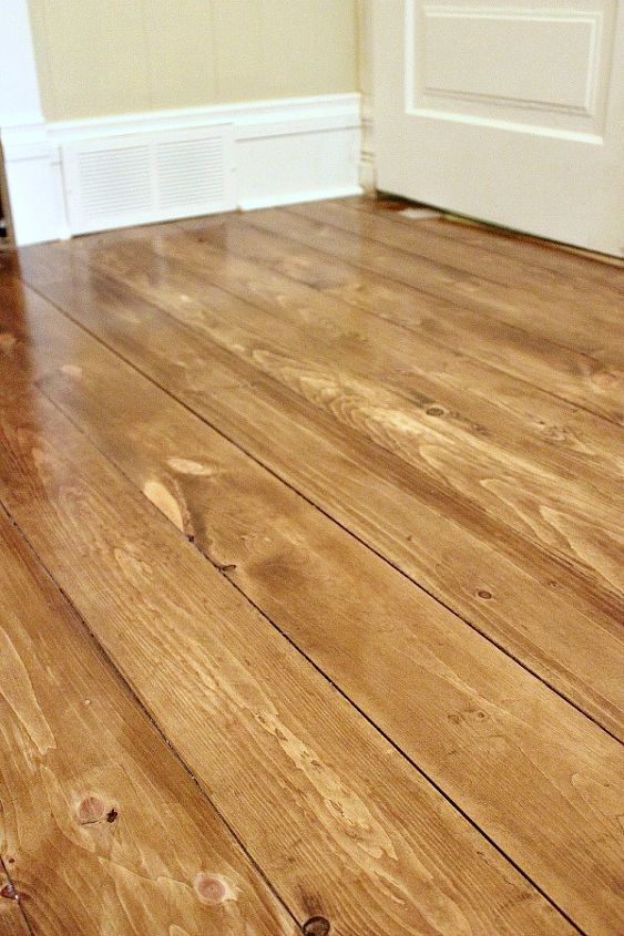 installing beautiful wood floors using basic unfinished lumber, diy, flooring, how to, woodworking projects, The finished floors