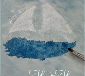 diy summer watercolor art, crafts, Using a flat brush dipped in water clean up your edges