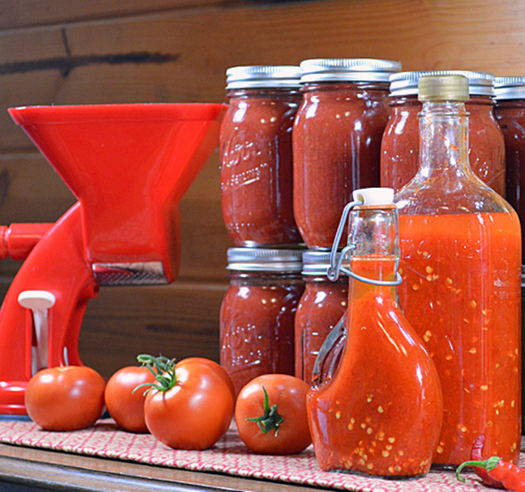 preserving the harvest rich italian tomato sauce, gardening, homesteading, All my jars lined up in a row Too bad this past years sauce is almost gone Can t wait for this years tomatoes to make up another batch