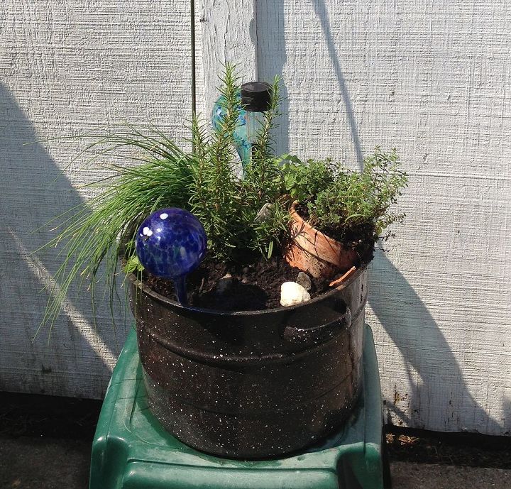 repurposing an old pot, gardening, repurposing upcycling