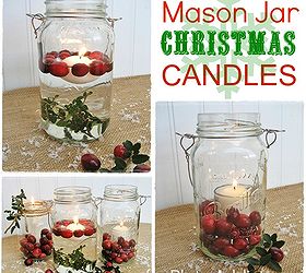 fun and easy christmas mason jar candles, christmas decorations, seasonal holiday decor, A fun and easy and practically free way to add to your Christmas decor