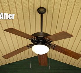 thrifty diy outdoor fan makeover, lighting, outdoor living, porches, repurposing upcycling