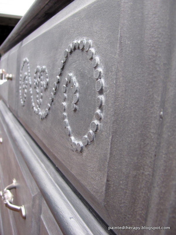 give that boring furniture a shine with a faux zinc finish, painted furniture