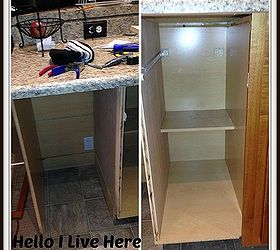 how to install a trash compactor, appliances, diy, how to, kitchen cabinets, kitchen design, Installing New side panel