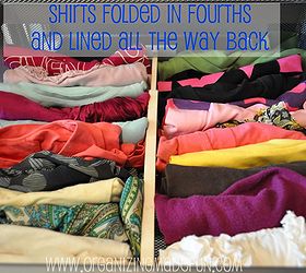 11 ways to have a grown up closet, closet, organizing, Shirts folded in fourths help you see all of them and see space