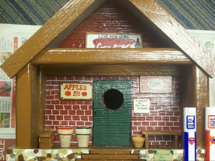 just some of my little projects, crafts, wreaths, Old local store birdhouse for my mother