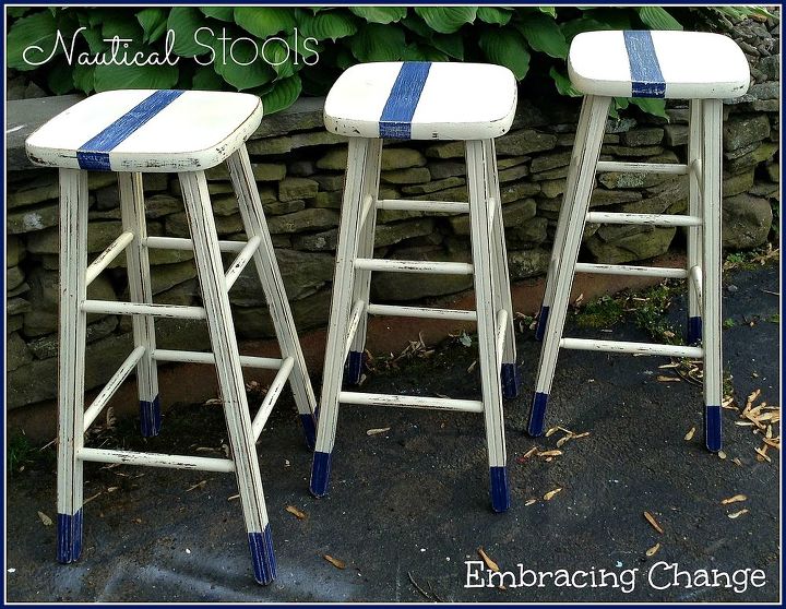 my latest creations from boring stools to stools with a punch, painted furniture