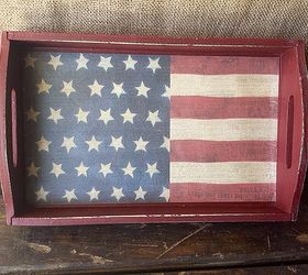 from rooster to red white and blue, crafts, decoupage, repurposing upcycling