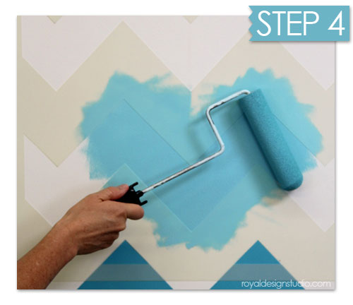 how to stencil chevron stripes with ombr pattern, diy, home decor, how to, paint colors, painting, wall decor, For even no drip painting make sure to go through the easy to follow instructions