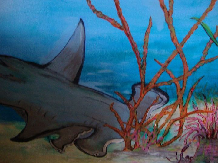 underwater mural, bedroom ideas, painting