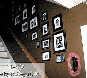 a gallery wall the thrifty way, home decor, Finished gallery wall