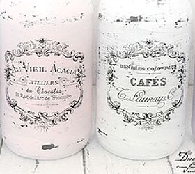 shabby french caddy painted jars, crafts, home decor, repurposing upcycling