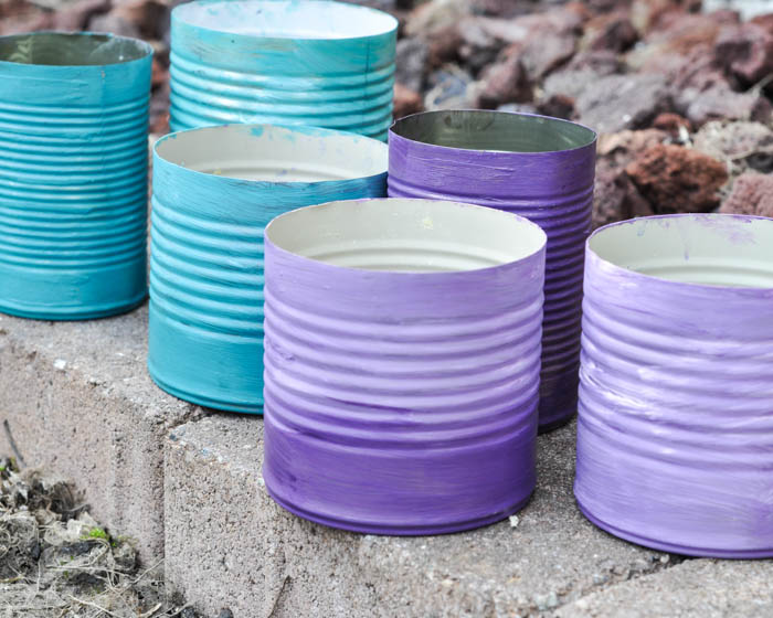 upcycled tin can luminaries, crafts, decoupage, repurposing upcycling
