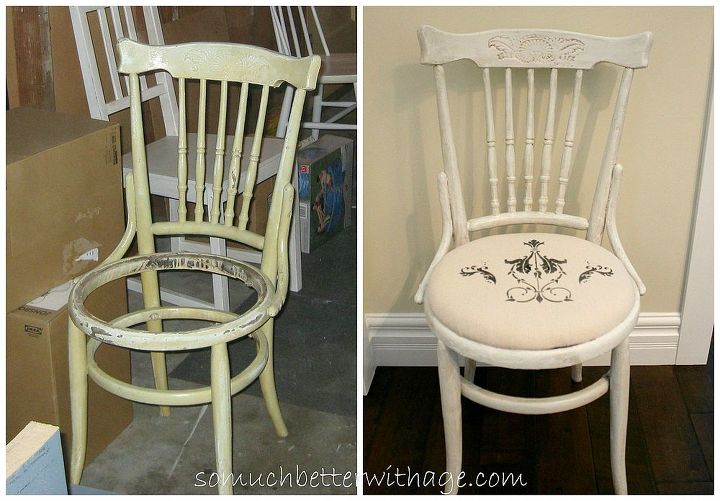litte dropcloth chair, painted furniture, Before this little chair was ugly and didn t even have a seat