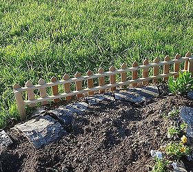 how to create a miniature garden with children, gardening, Then someone made these adorable picket fences