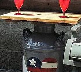 patriotic side table, outdoor furniture, outdoor living, painted furniture, patriotic decor ideas, seasonal holiday decor