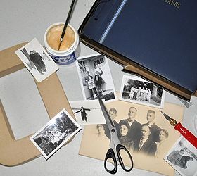 diy photo initials, crafts, home decor, This project would work well with old family photos also Don t forget to make lots of copies before you start cutting