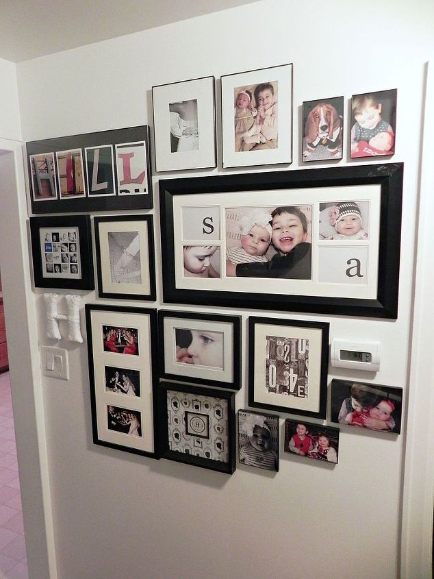 easy trick for hanging a large photo gallery wall hometalk