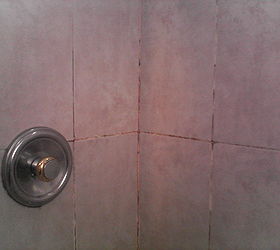 changing the grout color is easy, home maintenance repairs, tiling, old and molded before Grout Shield
