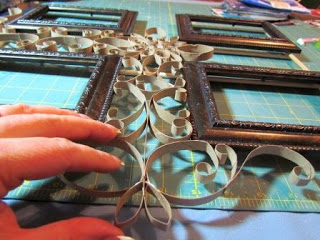 faux metal filigree frame, crafts, Faux filigree frame from toilet paper tubes