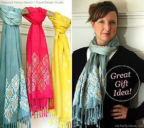 create beautiful stenciled scarves for gifts or for yourself, crafts, painting, Stenciled scarves are so beautiful