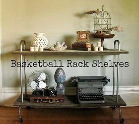 basketball rack shelves, repurposing upcycling, shelving ideas, woodworking projects