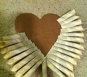 vintage bookpage heart wreath, crafts, repurposing upcycling, seasonal holiday decor, wreaths, Glue your pages around the perimeter of your cardboard heart