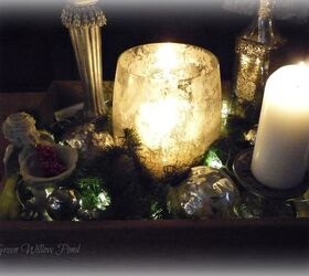 candlelight tray, christmas decorations, seasonal holiday decor, At night it is magical all lit up