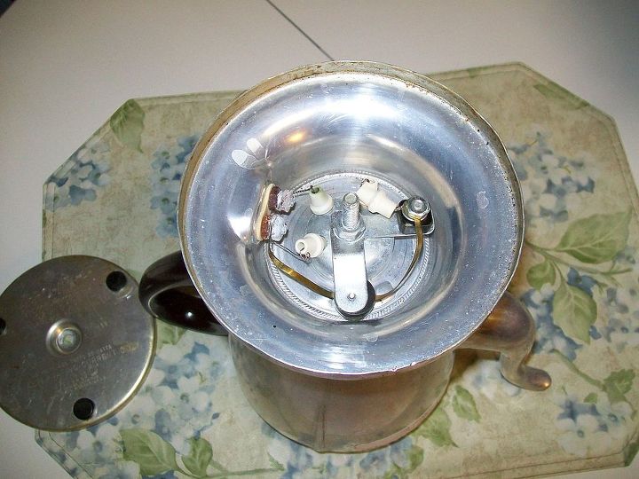 vintage coffee pot lamp, crafts, lighting, repurposing upcycling