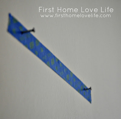 a ridiculously easy trick to hang items correctly the first time, wall decor, Find the FULL step by step tutorial on my blog