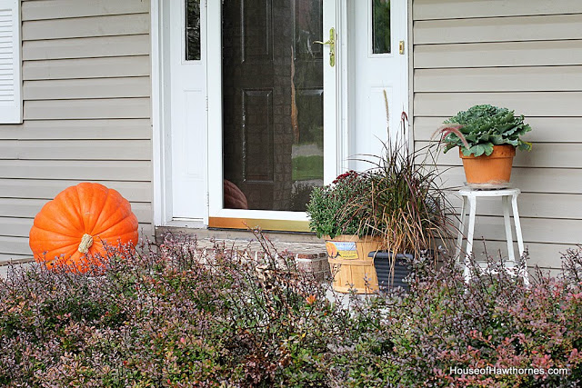 pumpkins on the porch aka if you re going to go go big, curb appeal, outdoor living, seasonal holiday decor